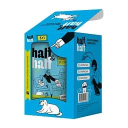 Набір вологих кормів Half & Half 5+1 для цуценят, шматочки з індичкою в соусі (6 шт. x 100 г)