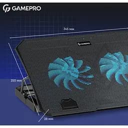 Охолоджувальна підставка для ноутбука до 15,6 дюйма GamePro GPCP-350 2xfans - мініатюра 9