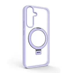 Чехол для Samsung Galaxy S24 5G (SM-S921), Unit Stand, фиолетовый, MagSafe, противоударный защитный чехол-панель с подставкой, поддержкой магнитных держателей и беспроводной зарядки, защита всего корпуса, силикон + поликарбонат