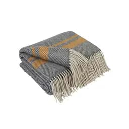 Плед мериносовий Love You зі смужками однотонний 140x200 см 4503