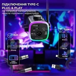 Мікрофон Fifine USB Black (AM9) - мініатюра 8