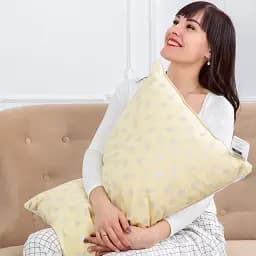 Подушка пухова MirSon Karmen №1802 Bio-Beige пружна пух 90% 50х70 см біло-бежева (2200003011814) - мініатюра 12