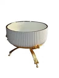 Керамическое блюдо 1568 G для сервировки с декоративной подставкой 16 см