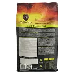 Корм сухий Ambrosia Grain Free Dog Adult Fresh Turkey & Duck для дорослих собак усіх порід зі свіжою індичкою та качкою 2 кг - мініатюра 2