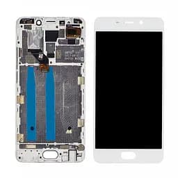 Дисплей для Meizu M6 Note с белым тачскрином и корпусной рамкой