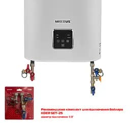 Водонагрівач "Плоский" Mixxus EWH-10050 Flat Dry накопичувальний 50 л сухий тен 2 kW WH0597 - мініатюра 4