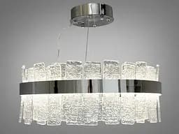 Представницька новинка, кришталева лед люстра на тросах, 110 Вт, хром