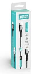 Кабель ColorWay USB-C - Lightning (M/M), PD Fast Charging, 3 А, 1 м, Grey (CW-CBPDCL033-GR) - мініатюра 8