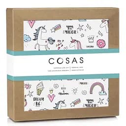 Пелюшки фланелеві Cosas Unicorn & Sweets 80х100 см, блакитні