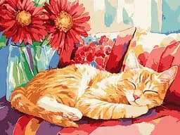 Набір для розпису по номерах Денний сон, Ideyka, 30x40 см, КНО6709