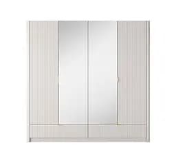 Шафа для одягу Perfect Home Ланте / Lante 4-дверна з дзеркалом і золотими ручками 4D2S/213 Беж (PFH-091124) - мініатюра 5