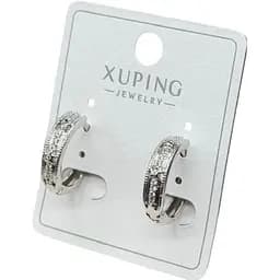 Сережки Xuping Кільця з камінчиками гіпоалергенні медична сталь
