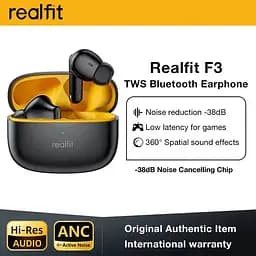 Навушники бездротові Realfit F3 чорні - мініатюра 5