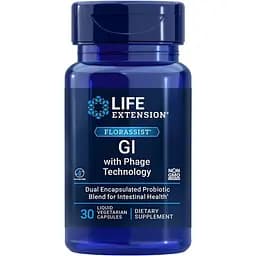 Пробіотик Life Extension Florassist GI with Phage Technology, 30 вегакапсул для підтримки травної системи