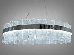 Класична новинка, кругла кришталева світлодіодна люстра,190Вт, хром