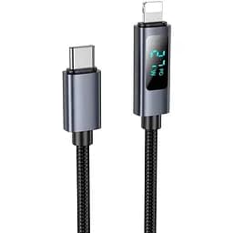 Кабель Hoco Type-C to Lightning Favor PD зарядный кабель с дисплеем X112 27W