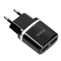 Мережевий зарядний пристрій Hoco 2USB C12 2.4A Black + USB Cable XiaomicroUSB - мініатюра 3