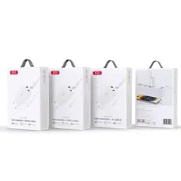 Мережевий зарядний пристрій XO L119 (EU) dual USB-A QC18W fast charging charger with TYPE-C cable Білий - мініатюра 4