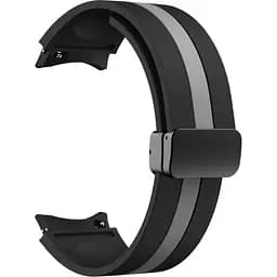 Ремінець для Samsung Galaxy Watch 5 44mm - чорно-сірий ширина кріплення 20мм силікон Watchbands Cls-way-black (W48-0WB66805684)