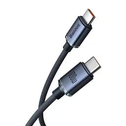 Кабель Baseus Crystal Shine Series Fast Charging Data Cable Type-C to Type-C 100W 1.2 м Чорний - мініатюра 2