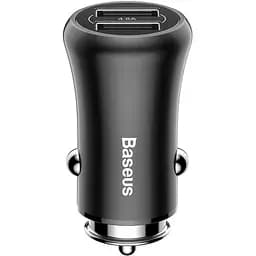 Автомобільний зарядний пристрій Baseus Gentleman 4.8A Dual-USB CCALL-GB01 Black - мініатюра 3