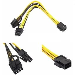 Кабель питания переходник 6pin-2*(6+2)pin Б/У