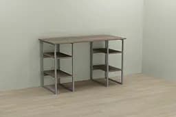 Комп'ютерний стіл Ferrum-decor Карен 75x140x70 сірий ДСП Дуб Сонома Труфель 16мм (FRD-102450)