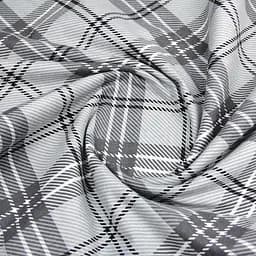Простирадло Cosas на резинці фланель 80х160 basalt tartan, чорний (Flannel_BasaltTartan_80x160x20) - мініатюра 7