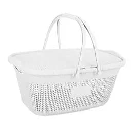 Кошик для пікніка Violet House Віолетта White, 40 л, білий (1017 Віолетта WHITE з руч. 40 л)