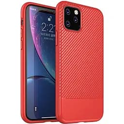Чохол-накладка iPaky Moosy Series/TPU With Carbon Fiber Case Apple iPhone 11 Pro Max Red