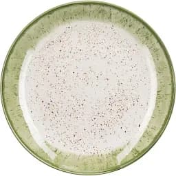 Тарілка обідня Ardesto Siena 27 см біло-зелена (AR2927SWG)