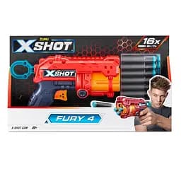 Швидкострільний бластер Zuru X-Shot Red Excel Fury 4, 16 патронів (36377R) - мініатюра 3