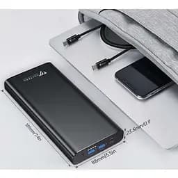 Зовнішній акумулятор PowerOak Voltero S25 100W 26800 mAh USB-C MacBook PowerBank - мініатюра 5