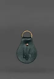 Кожаный брелок Патриотический с гербом зеленый