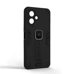 Чехол для Infinix Smart 10 4G, Proover, черный, с подставкой и магнитом, противоударный, ударопрочный, бронированный, панель-накладка, защита всего корпуса, термополиуретан (TPU) + поликарбонат (PC), ArmorStandart (ARM87167) - мініатюра 2