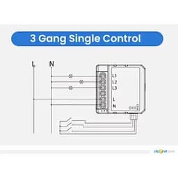 Реле Wi‑Fi Tuya Smart Switch 3CH 3 канали - мініатюра 2