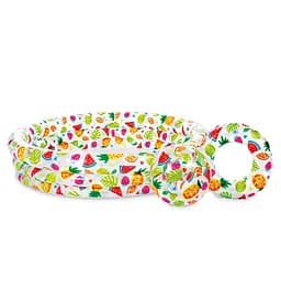 Дитячий надувний бассейн "Фрукти" Intex 59469-3 з м'ячем та кругом