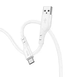 Кабель с усиленной оплеткой Hoco X97 Type-C Crystal color silicone charging data cable 1 метр белый