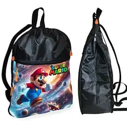 Рюкзак-мешок для обуви,спортивной формы Супер Марио "Super Mario" детская сумка для сменки (01318)