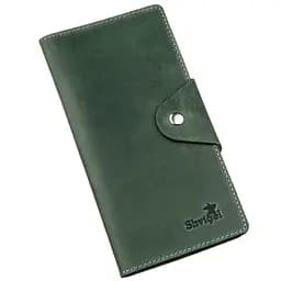 Кошелек унисекс из винтажной кожи SHVIGEL 16168 зеленый