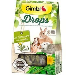 Ласощі GimBi для гризунів, дропси з кульбабою, 50 г