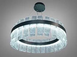 Люстра стельова LED Diasha 817/600PB 140W, регульована висота, чорний кришталь, сучасний стиль для коридору, спальні, офісу, кафе - мініатюра 2