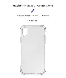 Прозрачный чехол для Apple iPhone X/XS с защитой камеры и усиленными бортами, тонкий, силиконовый, бесцветный, ударопрочный, противоударный бампер с закрытой камерой, ArmorStandart (ARM62369) - мініатюра 2