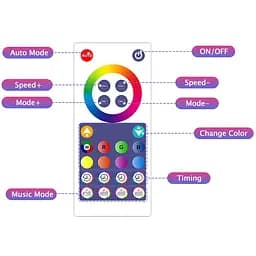 Модульный настінний світильник LED RGB 5V SAL-014B 9pcs Bluetooth USB with app White - мініатюра 6