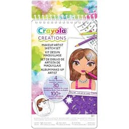 Набор для творчества Crayola Creations Юный визажист с наклейками и трафаретами 30 сторінок (04-1055)