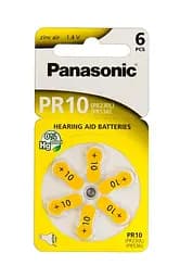 Батарейка Panasonic PR-230/6LB повітряно-цинкова PR230 (10A AC230E/EZ ZA10 PR70 DA10) блістер 6 шт.