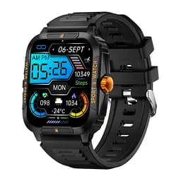 Умные смарт-часы Colmi P76 фитнес браслет Black Orange (17839)