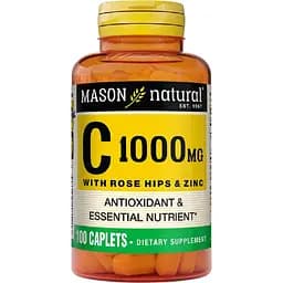 Вітамін C Mason Natural з шипшиною та цинком 1000 мг 100 каплет