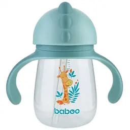 Поильник-непроливайка Baboo Safari с трубочкой 260 мл мятный (90441)