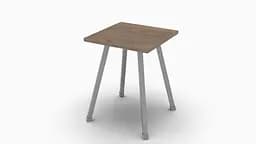 Табурет Ferrum-decor 430x320x320 Серый металл ДСП Дуб Сонома Трюфель 16 мм (FRD-104647)